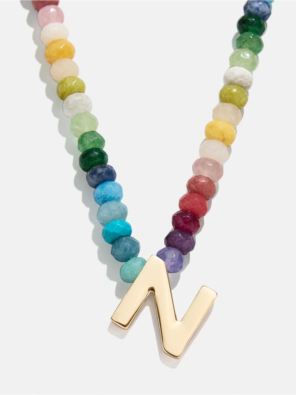 Baublebar Semi-Precious Block Initial Necklace letter N